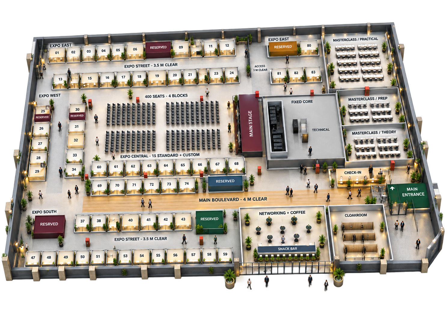 Plan vizual preliminar al Pavilionului C2 pentru FLOWERX 2027