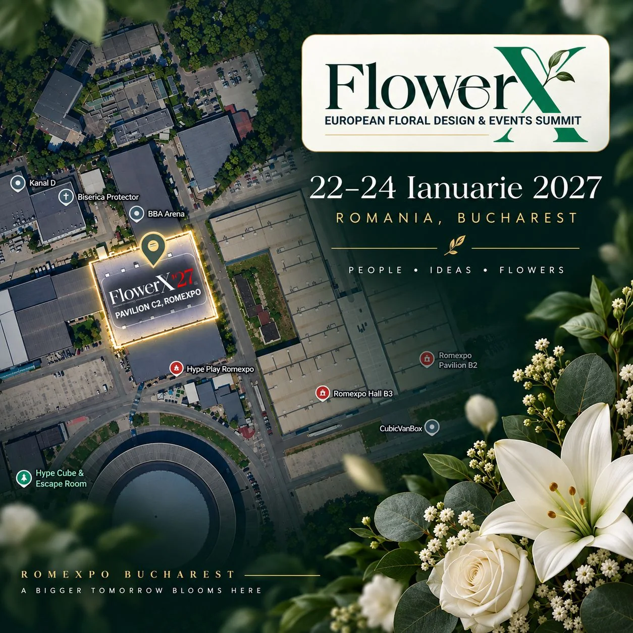 Vedere aeriană ROMEXPO, Pavilion C2